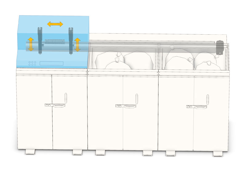 smart actuation for trash compaction